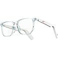 MAKINGTEC Bluetooth Glasses, Smart Audio Glasses with Microphone, Anti-Blue Light Lens Open Ear Speaker with Bluetooth Connectivity for Gaming Meeting Traveling Driving