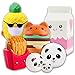 Produktbild Squishies Langsam Steigende Jumbo Squishy Spielzeug 7 Stücke - Hamburger Ananas Milch Frites + 3 Pandas, APzek Stress Relief Squeeze Toys