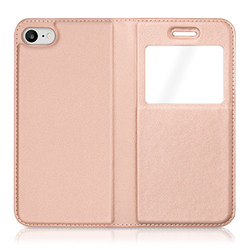 kwmobile Funda para Apple iPhone 7 8 - Carcasa de Cuero sint tico con Ventana - Case Protector en Oro Rosa reviews kwmobile Funda para Apple iPhone 7 8 - Carcasa de Cuero sint tico con Ventana - Case Protector en Oro Rosa