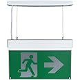 Evoges 230v 0.6W LED Suspended Double-Sided Emergency Exit Sign, Green
