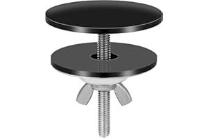AIEX Tapa Agujero Fregadero Negro, 5,08cm Acero Inoxidable Tapa Agujero Grifo Fregadero Tapa Orificio Fregadero a Prueba de Fugas para Tapón de Agujero de Grifo de Fregadero