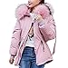 Produktbild Daunenjacke Damen UFODB Elegant Frauen Kapuzenjacke Frauenjacke Pelzkragen Softshelljacke Windjacke Wanderjacke Streetwear üBergangsjacke Skijacke Mantel