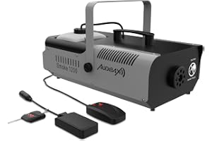Audibax Smoke 1200 – rökmaskin för fest, dimmaskin med fjärrkontroll, 1 200 W effekt, 2,3 l kapacitet, 295 m3 rök per minut