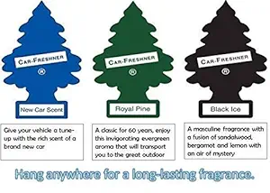 Little Trees Car Air Freshener 3Pc Combo - New Car Scent + Royal Pine + Black Ice