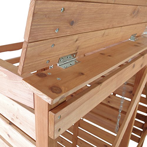 Mülltonnenverkleidung Holz Mülltonnenbox für 2 Mülltonnen 240l Müllcontainer - 4