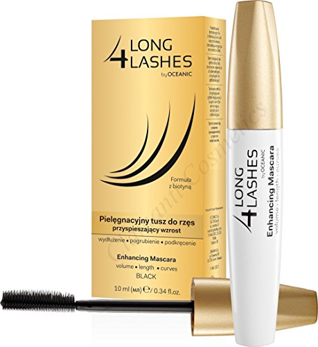 Long 4 Lashes Eyelash Growth Enhancing Black Mascara with Biotin 10ml