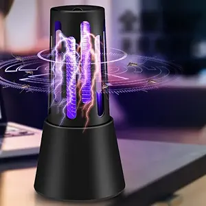 VOZICA International Eco Friendly Electronic Mosquito Killer Machine Lamp,Theory Screen Protector Mosquito Killer lamp for Home USB Powered Electronic Roll Up Bags and Hand-Pump (Black)