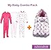 Vadmans BaBy CaSTLe onesies/romper/jumpsuit, 3 pieces And Sleeping Bag Cum Baby Carry Bag - Pink, Value Combo Of 2 Pack (0-3 Months) RS.998.00