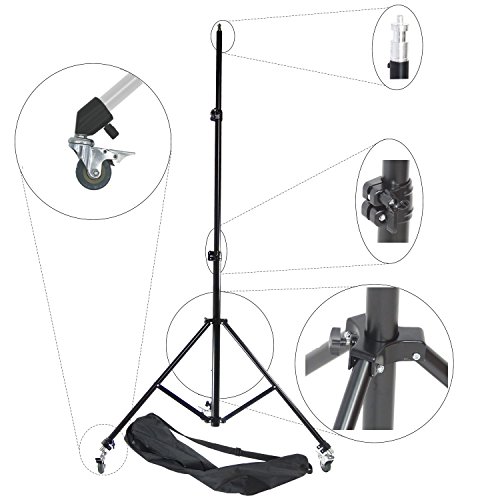DynaSun W807 Light Stand Tripod Kit Professional 300 cm, Shock Absorbers, Socket Screw Mounted on the Standard
