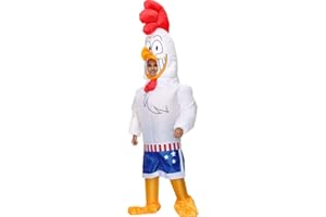 JASHKE Disfraz inflable de gallo, disfraz inflable de Halloween, disfraz de adulto