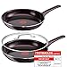 Produktbild Tefal C53424 Induktion Pfannenset, 24 + 28 cm Keramikversiegelt für krosses braten + Jamie Oliver Glasdeckel 28 cm (Pfanne ohne Antihaftversiegelung, Induktionsherd geeignete Bratpfanne)