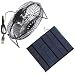 Produktbild SODIAL USB Eisen Lüfter 6 Zoll Kühlung Lüftungs Geblse + 3,5 Watt Solar Panel Ladegert Powered für Auen Reisen Angeln Haus Büro