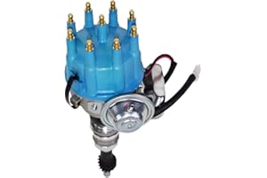 A-Team Performance - R2R Ready 2 Run Complete Distributor - Compatible with Small Block Ford SBF 351W Two-Wire Installation Blue Cap