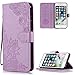 Produktbild Handyhülle für iPhone 7 Plus Leder,iPhone 8 Plus Hülle,FNBK Blumen Flip Wallet Stand Card Tasche Karteneinschub Magnetverschluß Kratzfestes Lila Schutzhülle für iPhone 7 Plus/iPhone 8 Plus 5.5"