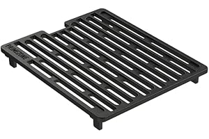 RÖSLE Guss-Grillrost Primezone VIDERO, Hochwertiger Grillrost aus emailliertem Gusseisen für RÖSLE Primezone, intensives Branding, 24 x 29 cm, Schwarz