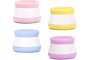 FIBOUND 4 Pièces Silicone Cosmétiques Conteneur,Récipients cosmétiques vides avec Couvercles, Étanches Bouteille Vide Contenant Rechargeables Kit pour Shampoing, Lotion et Accessoires de Voyage(20 ML)