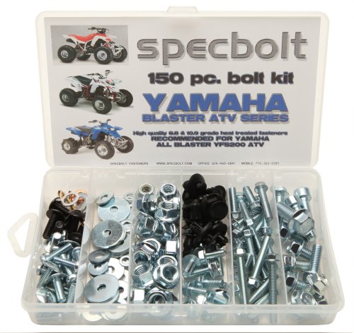 Specbolt Fasteners 150pc Yamaha Bolt Kit: Blaster YFS200 Model Series ATV Kit for Maintenance & Restoration OEM Spec Fasteners Quad