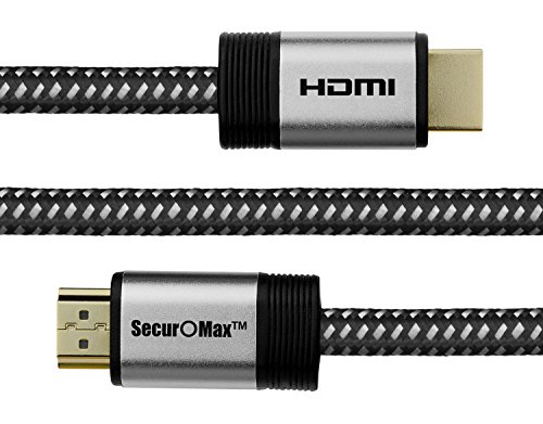 HDMI Cable 2M - HDMI 2.0 (4K) Ready - 28AWG Braided Cord - High Speed 18Gbps - Gold Plated Connectors - Ethernet, Audio Return - Video 4K 2160p, HD 1080p, 3D - Xbox PlayStation PS3 PS4 PC Apple TV