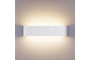 Aplique Pared Interior-XXINLOOY-24W Moderna Lámpara de Pared LED Interior 3 Temperaturas de Color Iluminación de interio 41CM Sala de Estar Dormitorio Escalera Pasillo (Blanco)