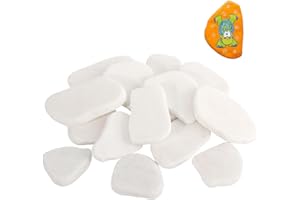 LuLiyLdJ 30 pietre da dipingere, piatte, ciottoli bianchi da dipingere, 1-3cm, pietre decorative bianche, da dipingere, pietre decorative per pittura colorata e decorazione