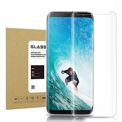Galaxy S8 Verre Trempé, Qbbily HD Ultra transparent Anti-Huile 