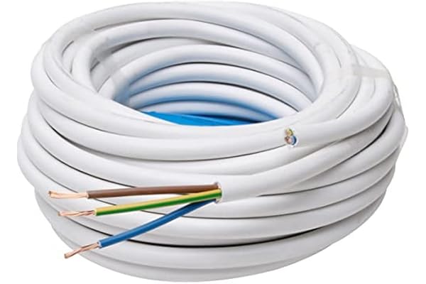 Kopp 151810842 slangkabel H05 VV-F 3G, 1,5 mm², 10 m, vit, 10 m