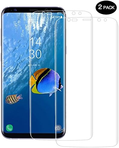 Cuxus Samsung Galaxy S8 Screen Protector, Full Coverage, Set of 2, Clear Ultra HD, Bubble Free, Easy Installation, Anti-Fingerprint, High Definition