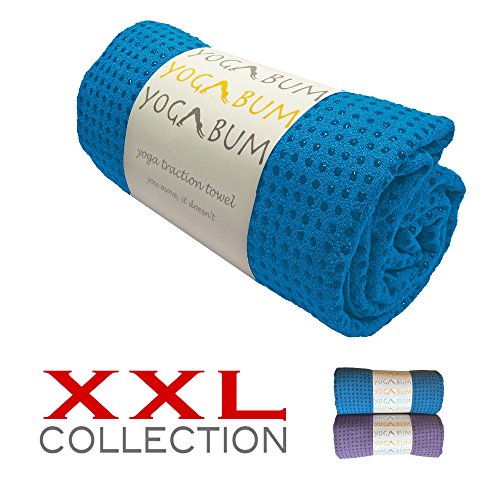 Yogabum XXL Collection Non-Slip Yoga Mat Towels (Blue)