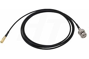 HangTon BNC a Microdot UNF 10-32 Cable coaxial RF para GRAS Mic Prueba de vibración Sensor Aceleración Medidor Transductor Acústico RG174 50 Ohm 2M
