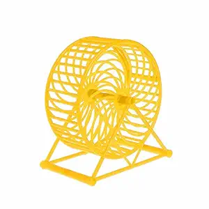 13cm Jumbo Running Cum Jogging Cum Exercise Wheel for Hamster / Dwarf / Gerbil / Mice / Mouse (Yellow)