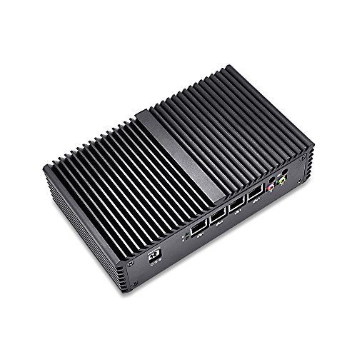 QOTOM-Q310G4 Barebone Mini PC with 4 Gigabit Lan Intel Dual Core 3215U 1.7GHz Dual Core Fanless Computer - 5