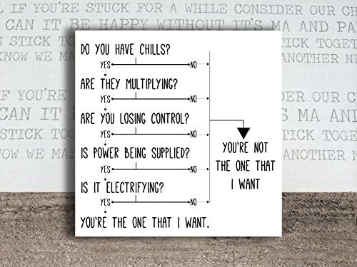 Grease 'You're the one that I want' Humour Greeting Card