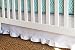 Oliver B Crib Skirt in White with Gathered Trim