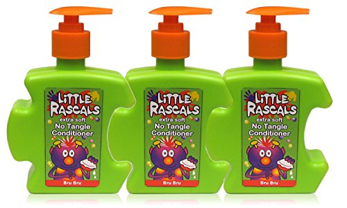 3x Little Rascals Kids Conditioner No Tangle Extra Soft Childrens Bru Bru 250ml