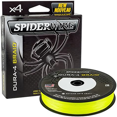 SpiderWire Dura 4, Fishing Line, Superline, , Predator Fishing, Pike, Perch, Zander, Trout, Unisex, Yellow, 0.14mm | 11.8kg | 26lb | 300yd