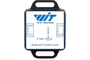WITMOTION [Capteur d'inclinaison sans fil] WT901C-485 3 axes (accéléromètre, gyroscope, magnétomètre, inclinomètre), enregistreur IMU 9 axes, module MPU9250, USB RS485, vibrations, mouvement, boussole numérique