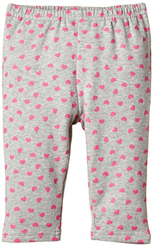 SALT AND PEPPER Baby Girls B Leggins Cute&Funny allover Leggings, Grey (grey-melange 203), 0-3 Months (Manufacturer size: 62)