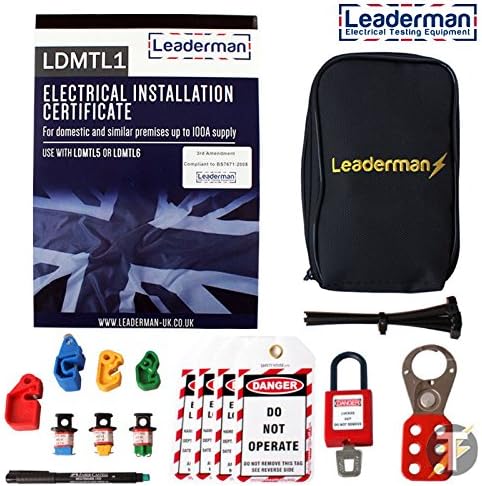 Lock Out/Off Kit MCB/RCD Isolator LOE-K1 Plus LDMTL1 Electrical Installation Certificate Book (Up to 100A supply)