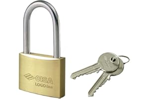 Cisa Vorhängeschloss langer Bügel Locking Line, Messing, gold, 21011500