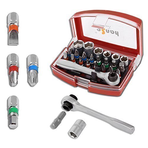 Bit Set 23 tlg. S2 Bit Box Bitsortiment mit Mini Ratsche