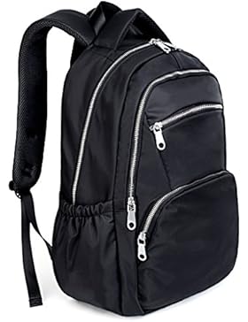 UTO 13.3 Inch Laptop Backpack Oxford wasserdicht Nylon Unisex Rucksack mit Leder Schulterriemen Schule College...