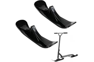 ‎AOREUN Aoreun Snow Scooter Kufen, Ersatz-Kufen für 2in1 Tretroller und -Snowkick-Schlitten, Schnee Scooter Schnee Roller Schlitten Faltschuhbrett Outdoor Schneeroller Erwachsene Schneeski Aufsatz