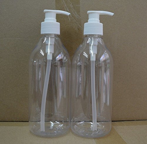 asentechuk® 3 x 500 ml transparent Kunststoff Lotion Pumpe Flasche mit Spender Pumpe Shampoo Flasche - 2