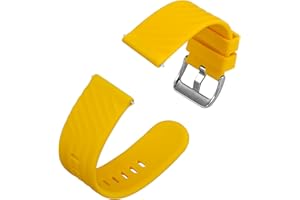 Anbeer Cinturini per Orologi in Silicone 18mm 20mm 22mm, Cinturini di Ricambio a Sgancio Rapido per Uomo Donna, Extra Lungo