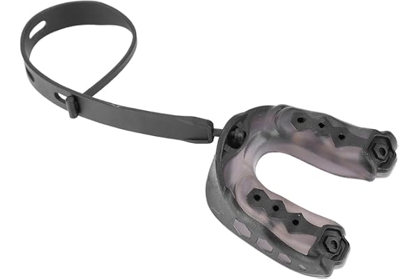 Bnineteenteam Protège-dents, Adultes Sport Bouche de Protection avec Sangle pour Football, Basket, Hockey, MMA, Boxe, Rugby, Basketball (Noir)