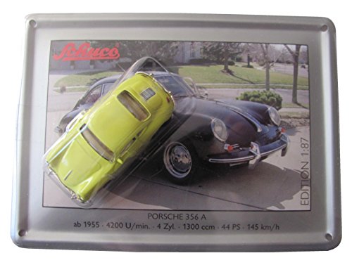 Preisvergleich Produktbild Schuco - Porsche 356 A - Baujahr ab 1955 - Pkw auf Blechschild