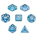 Produktbild 7 Die Polyhedral Dice Set - Diamond Dust (Blue Glitter) with Velvet Pouch by Wiz Dice by Wiz Dice