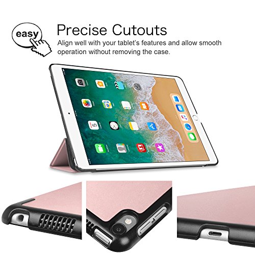 Fintie iPad Pro 10.5 Zoll Hülle – Ultra Schlank Superleicht Ständer Slim Shell Case Cover Schutzhülle Tasche mit Auto Schlaf / Wach Funktion für Apple iPad Pro 10,5″ Zoll Display 2017 Neue Modell, Roségold - 3