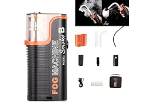 LENSGO Smoke B Machine 40 W con telecomando, portatile, per fotografia, discoteca, matrimoni, feste, DJ, Halloween, (nero)