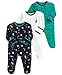 Mamas and Papas Baby-Boys 3 Pack All-in-One Spaceman Bodysuit, Multicolour, 6-9 Months